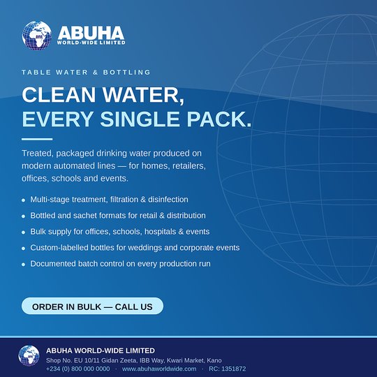 Table Water & Bottling flyer